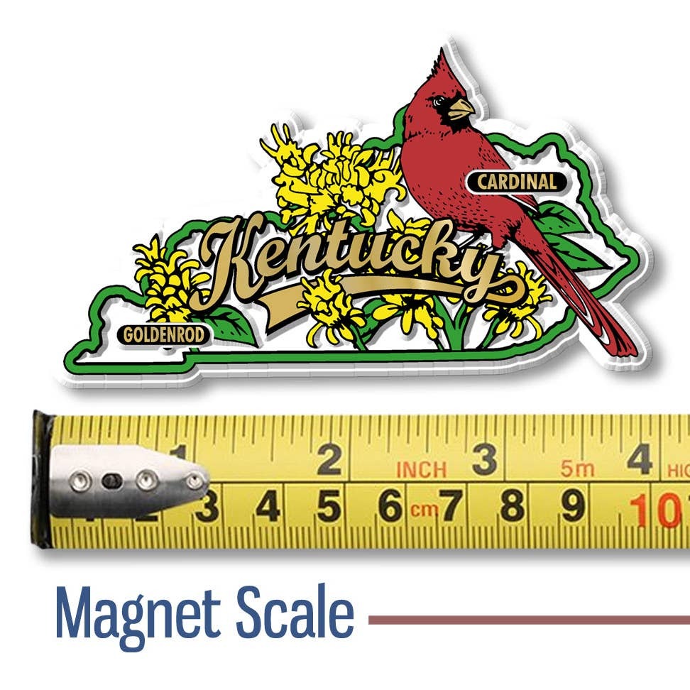 Kentucky Bird and Flower Magnet