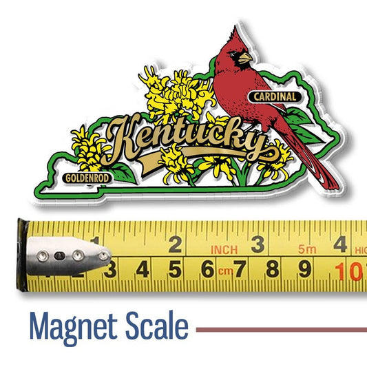 Kentucky Bird and Flower Magnet