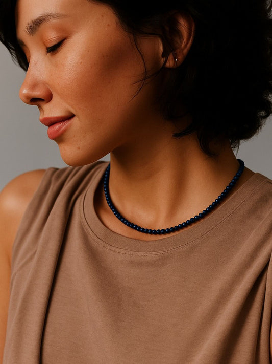 Lapis Blue Natural Stone Necklace