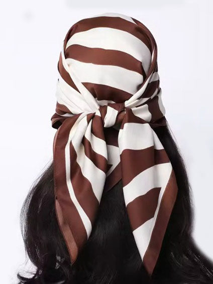 Large Zebra Print Bandana Scarf