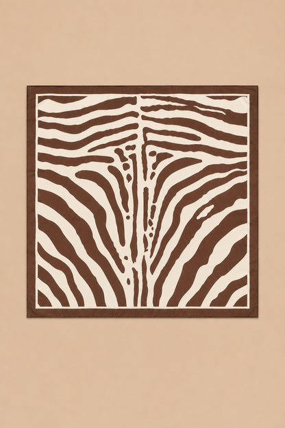 Large Zebra Print Bandana Scarf
