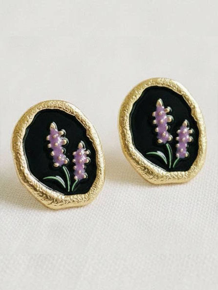 Lavender Drop Earrings