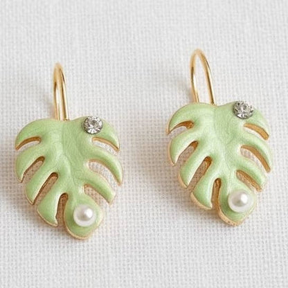 Leaf Drip Oil Earrings