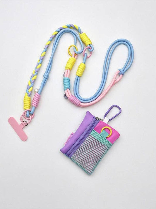 Light Blue Mini Mesh Pouch