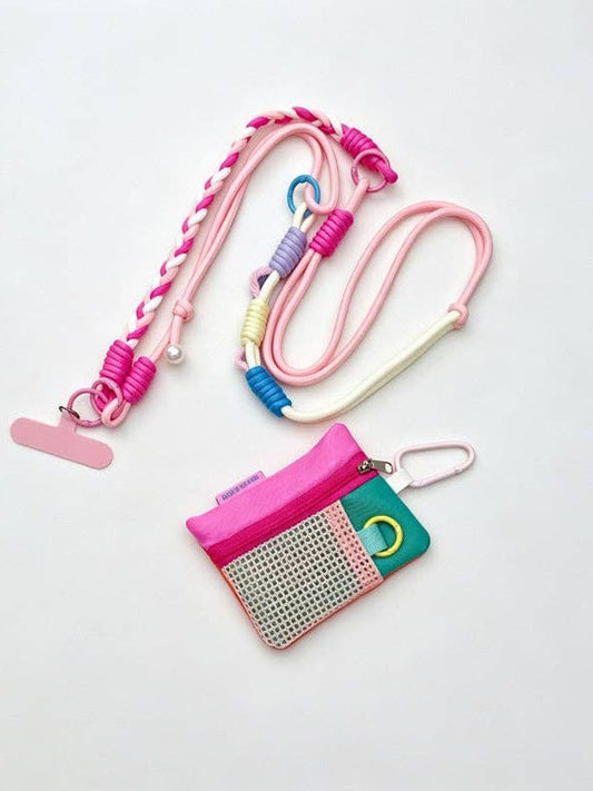 Light Pink Mini Mesh Pouch