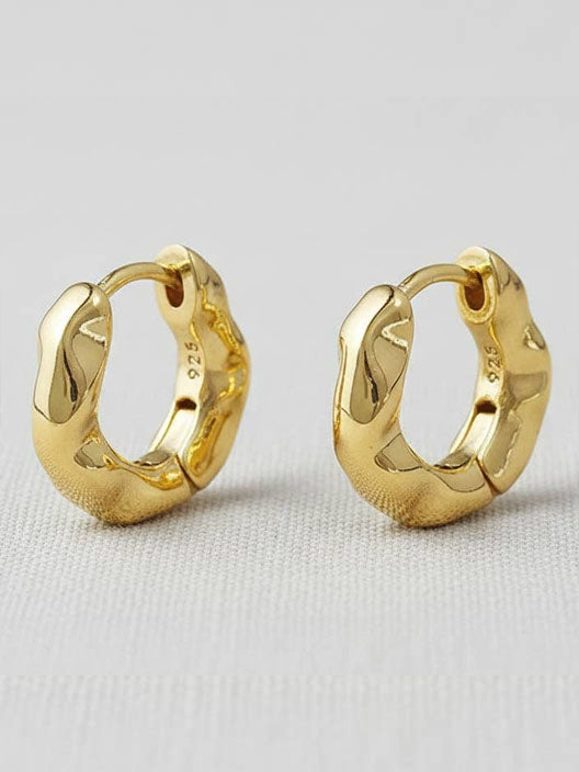 Liquid Metal Hoop Earrings