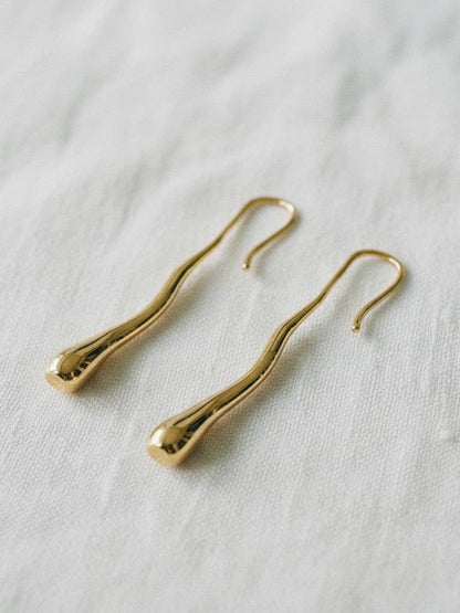 Liquid Metal Teardrop Earrings