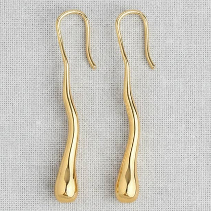 Liquid Metal Teardrop Earrings