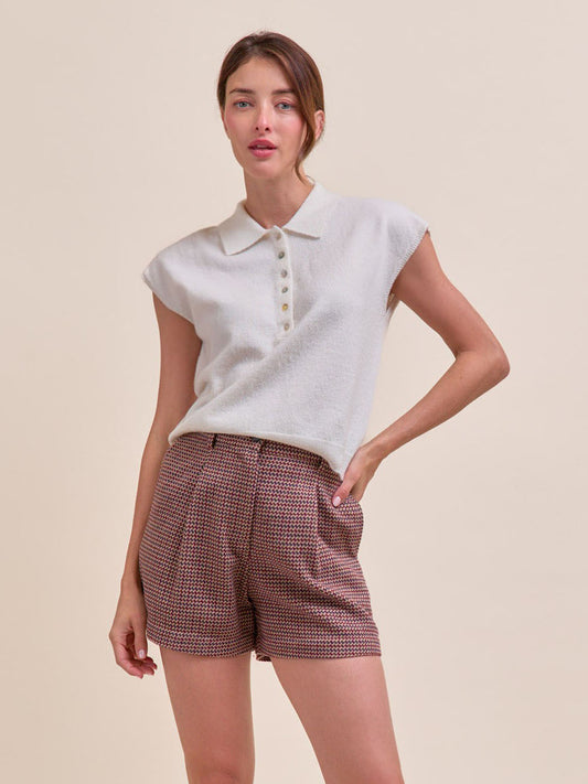 Lola Ivory Cap Sleeve Vest