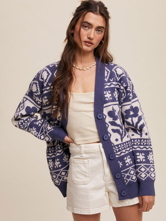 Luca Patterned Cardigan