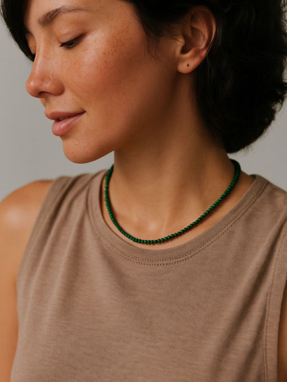 Malachite Green Natural Stone Necklace