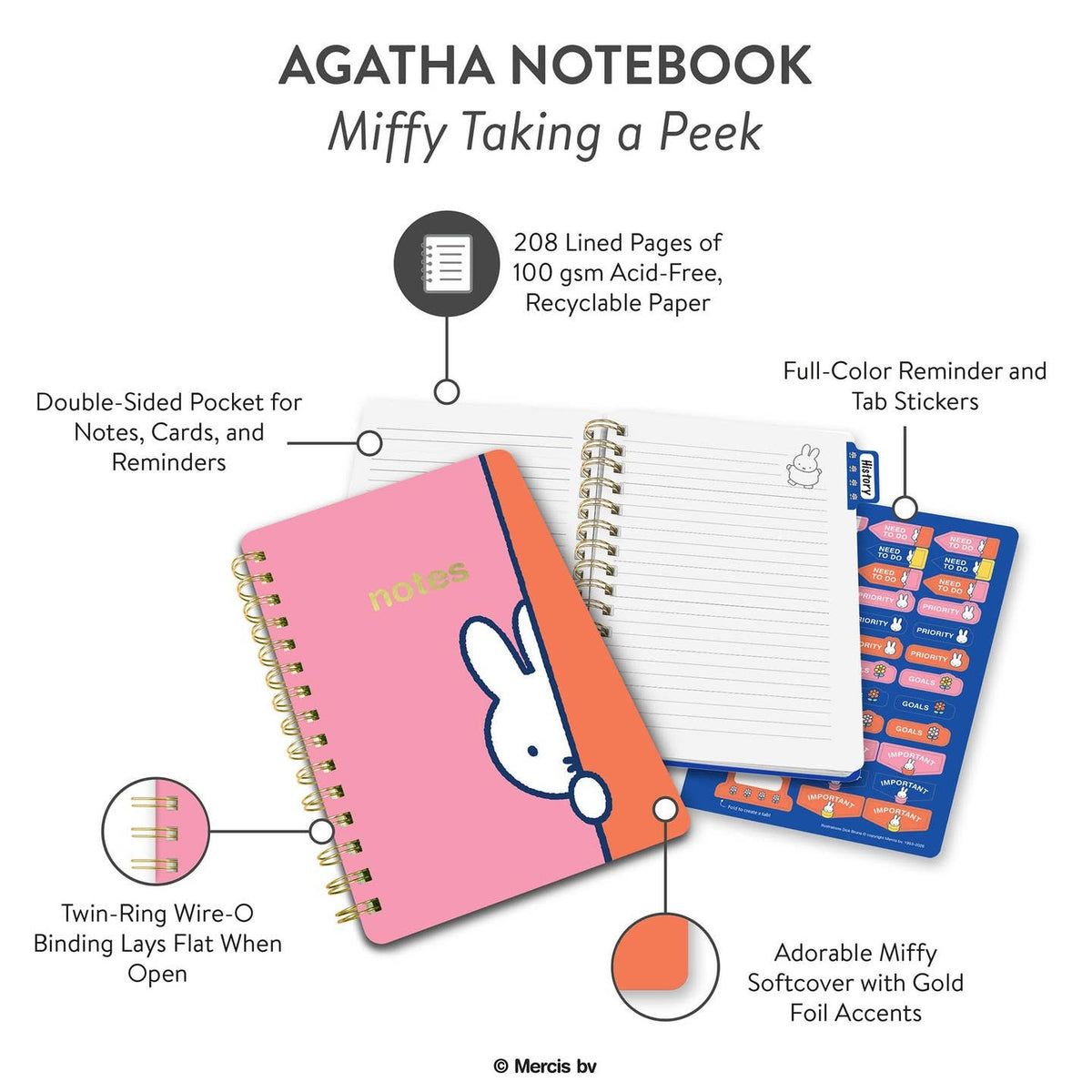 Miffy Taking A Peek Agatha Notebook