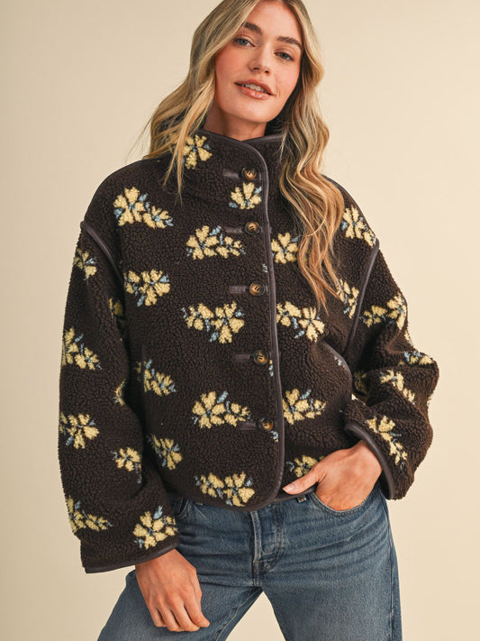 Mona Floral Sherpa Jacket