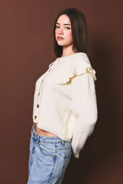 Monroe Collar Tie Cardigan