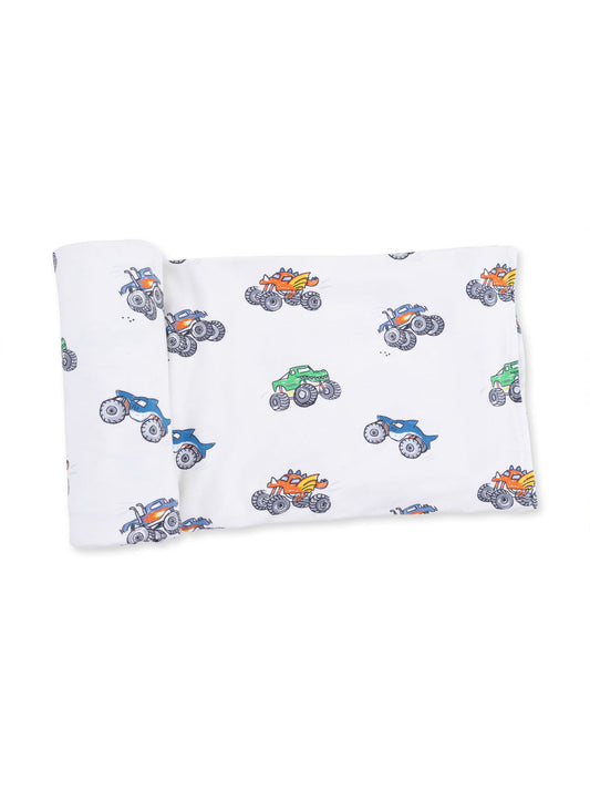 Monster Trucks Swaddle Blanket