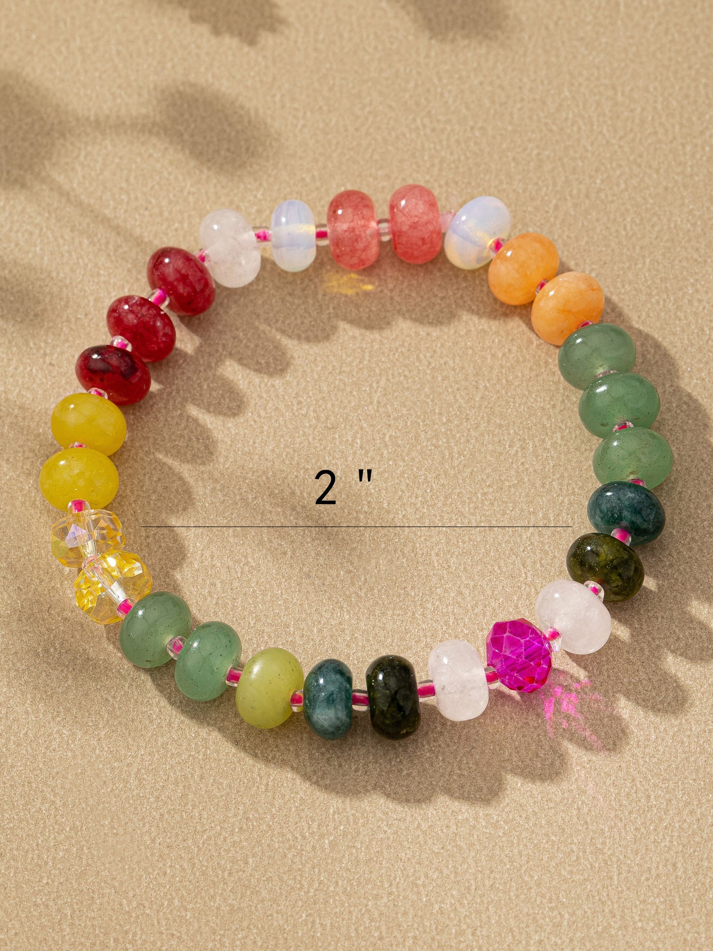 Lillian Agate Bead Stretchy Bracelet