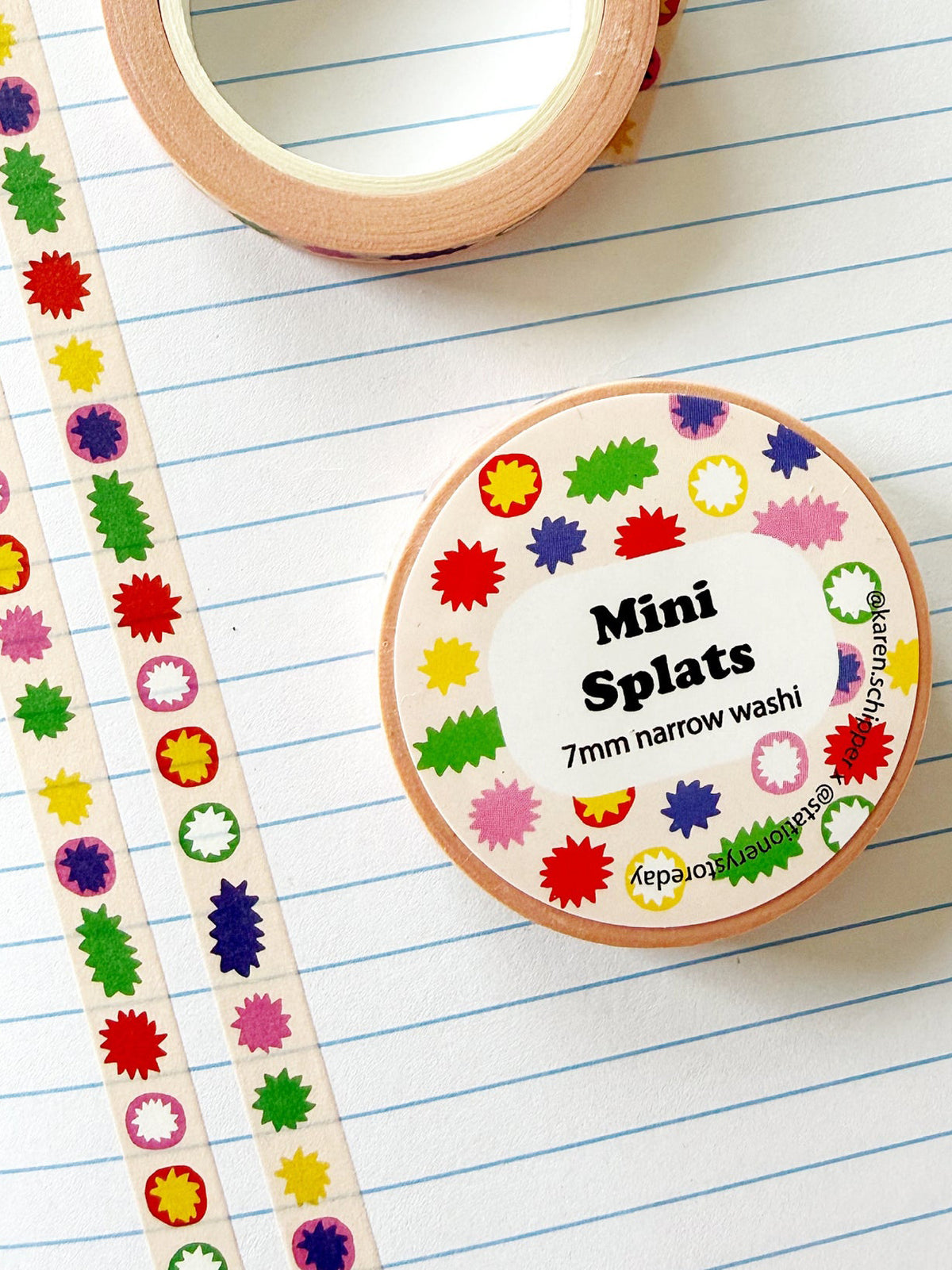 Mini Splats Narrow Washi Tape