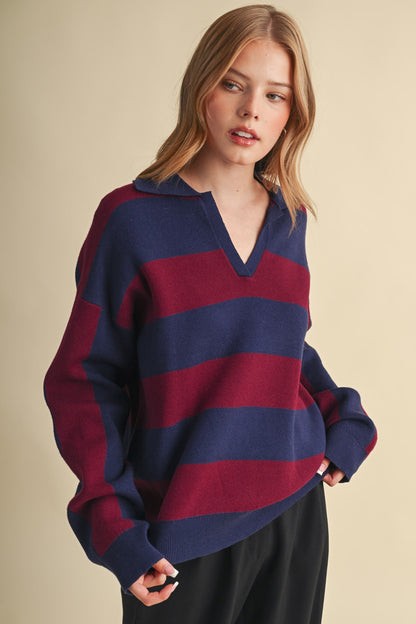 Neve Striped Rugby Sweater
