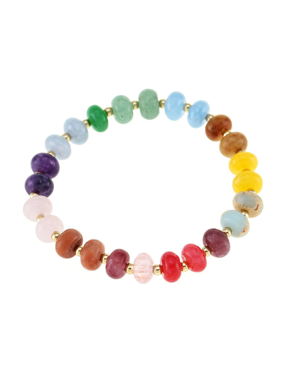 Bridget Agate Bead Stretchy Bracelet