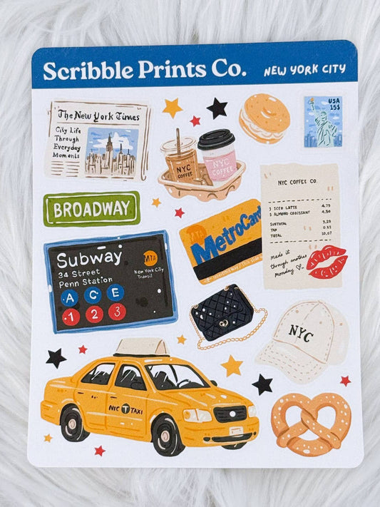 New York City Deco Sticker Sheet