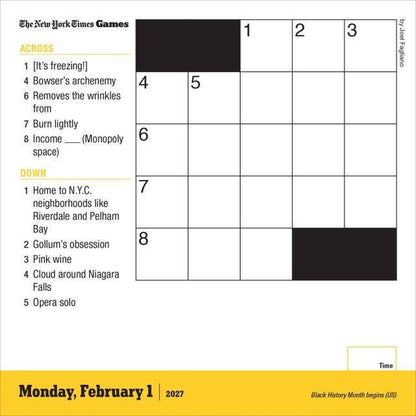 The New York Times Mini Crossword Calendar 2027