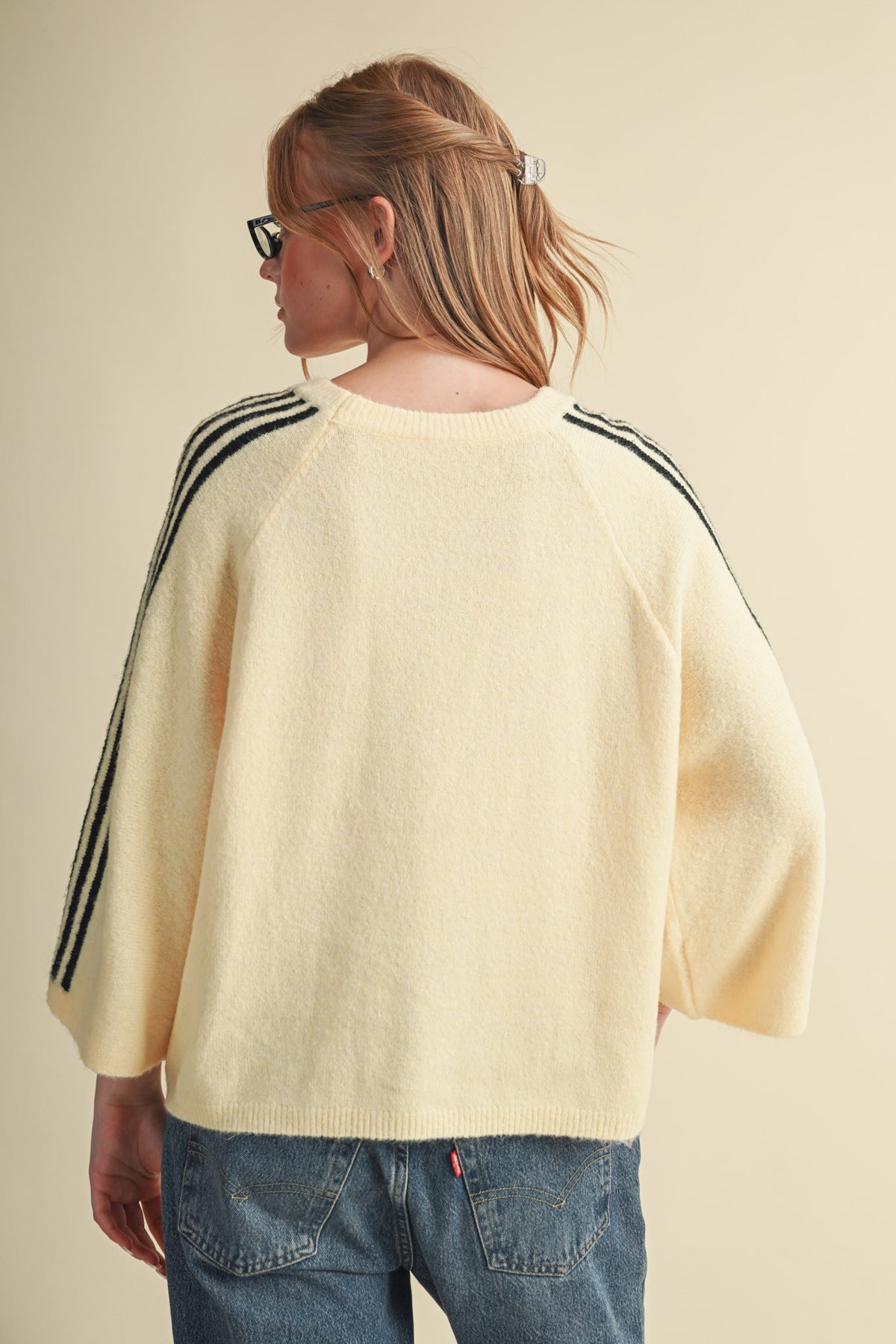 Nina Striped Butter Yellow Top