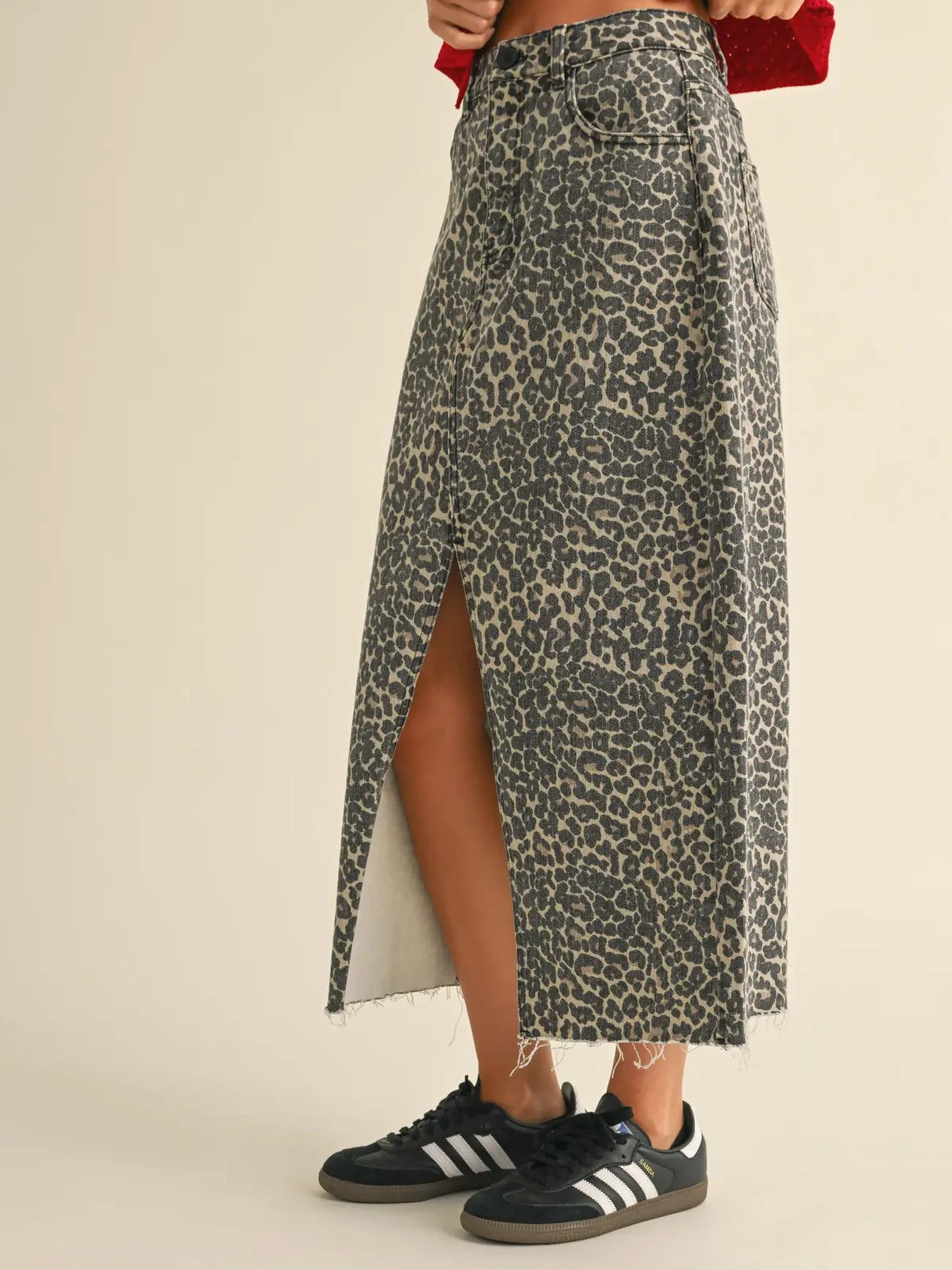 Nova Leopard Slit Skirt