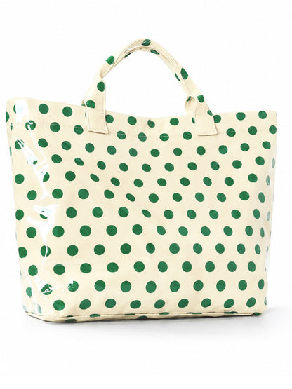 Large Polka Dot Vinyl Tote