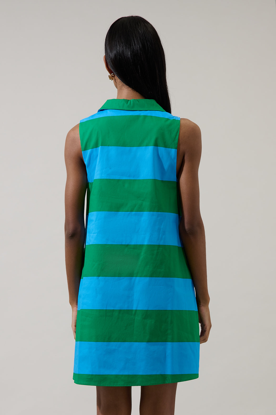 Lexya Collared Striped Mini Dress