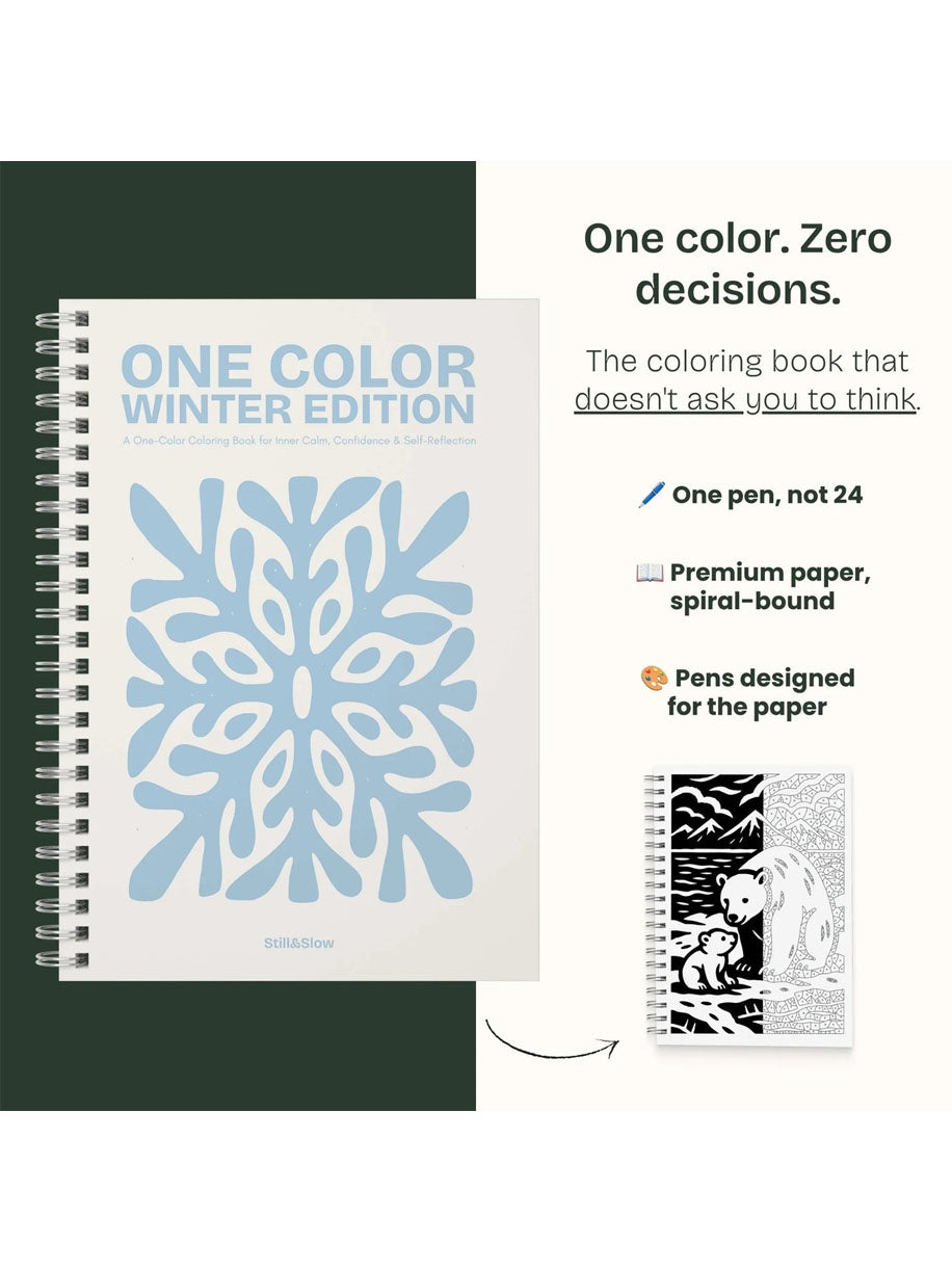 One Color Coloring Book - Winter