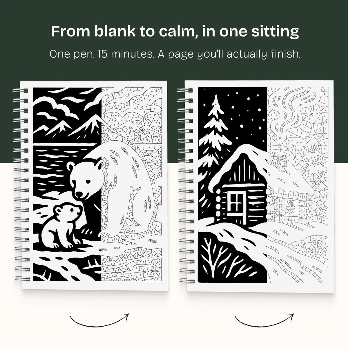 One Color Coloring Book - Winter