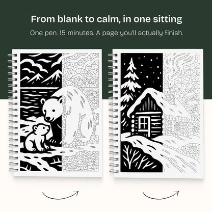 One Color Coloring Book - Winter