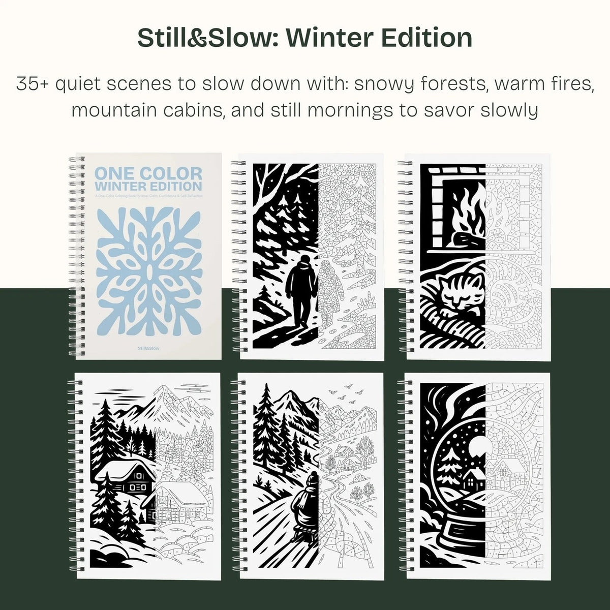 One Color Coloring Book - Winter