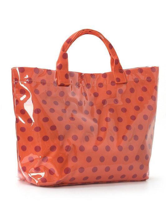 Large Polka Dot Vinyl Tote