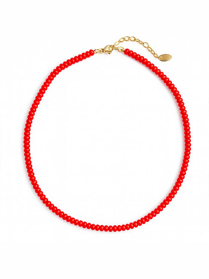 Perfect Red Beaded Necklace