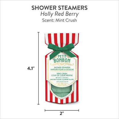 Petit Bonbon Holly Berry Red Shower Steamers