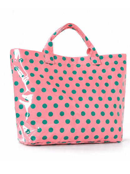 Large Polka Dot Vinyl Tote