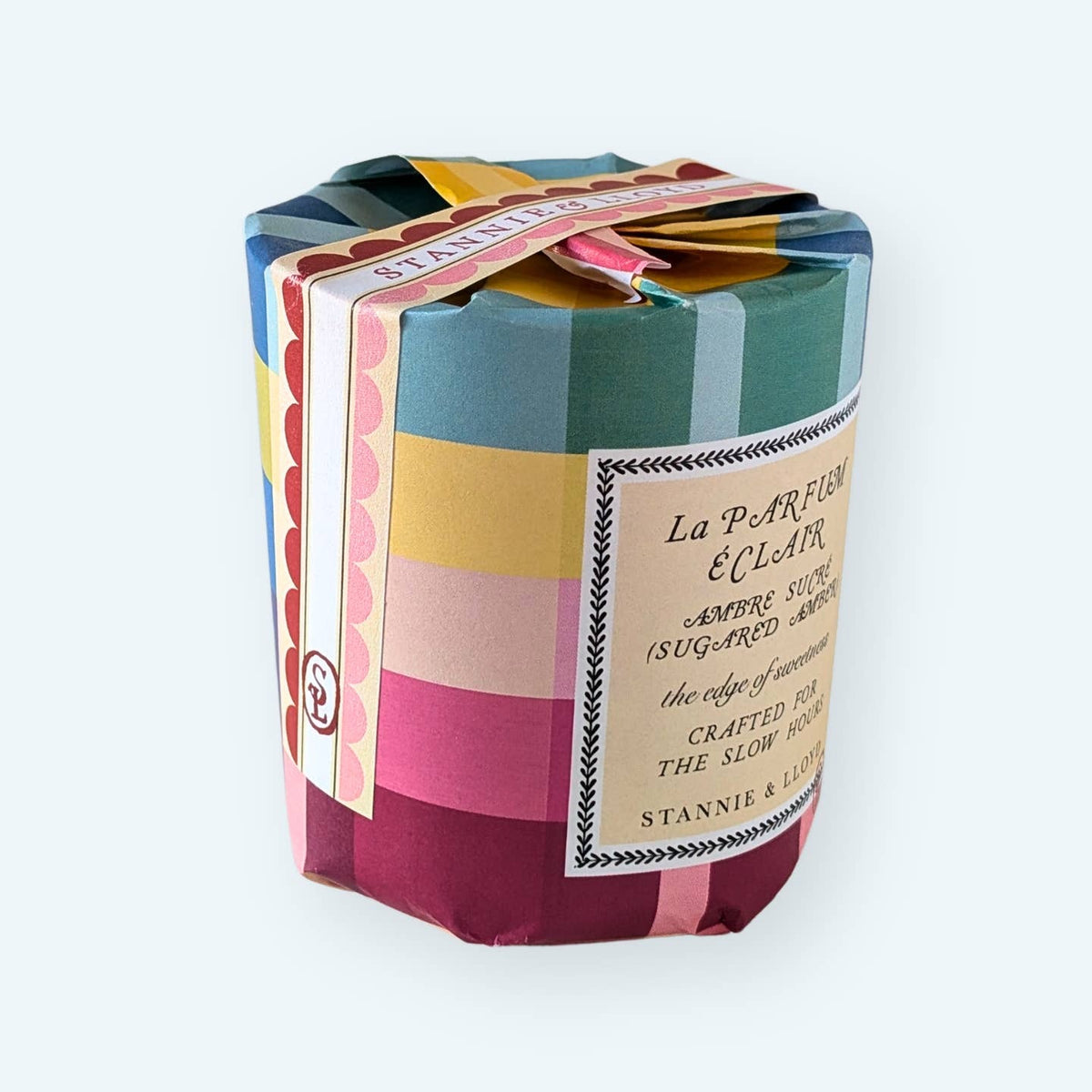 Plaid Gift Wrap Candle