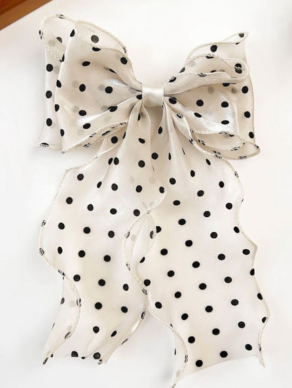 Polka Dot Bow Hair Clip