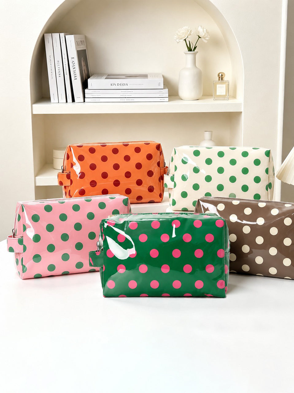 Polka Dot Clear Cosmetic Bag