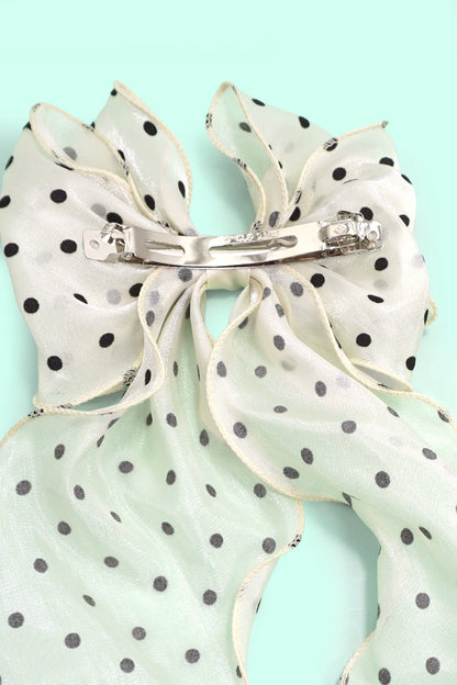 Polka Dot Bow Hair Clip