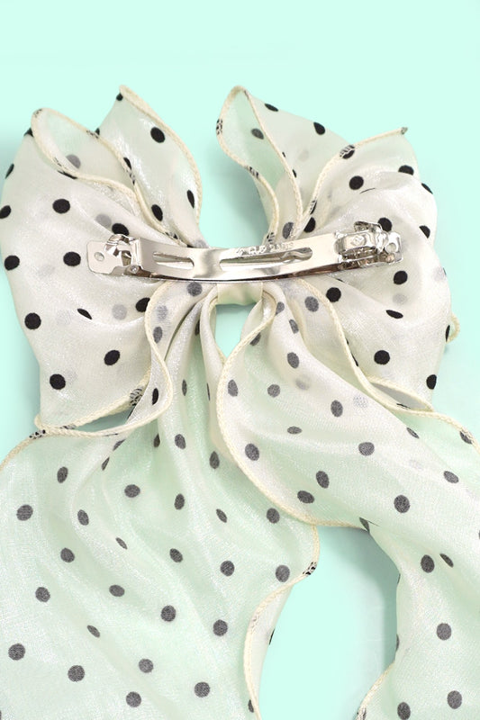 Polka Dot Bow Hair Clip