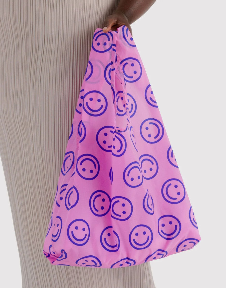 Pop Pink Happy Standard Baggu