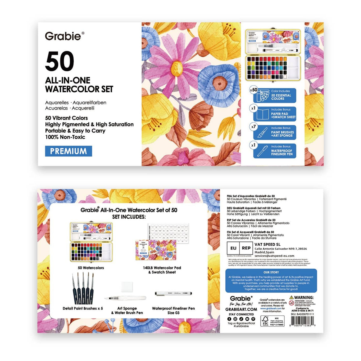 Premium Watercolor Set of 50