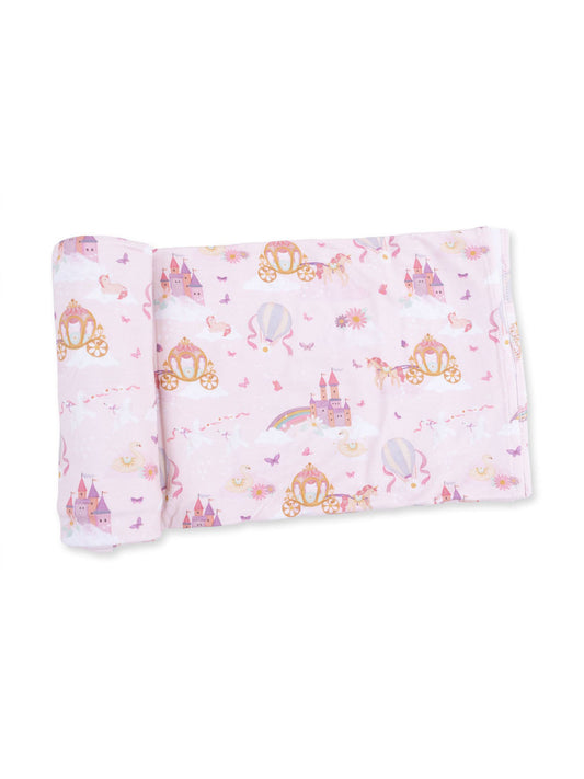Princess Unicorns and Castle Swaddle Blanket