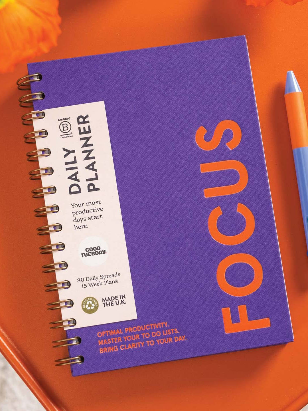 Purple A5 Daily Hardcover Planner