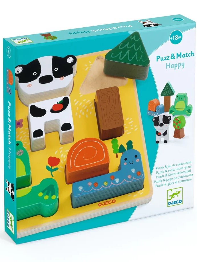 Puzz and Match Rainbow Wooden Puzzle