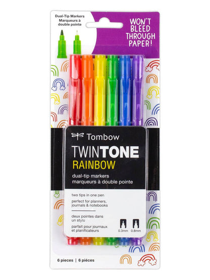 Rainbow Twintone Marker Set