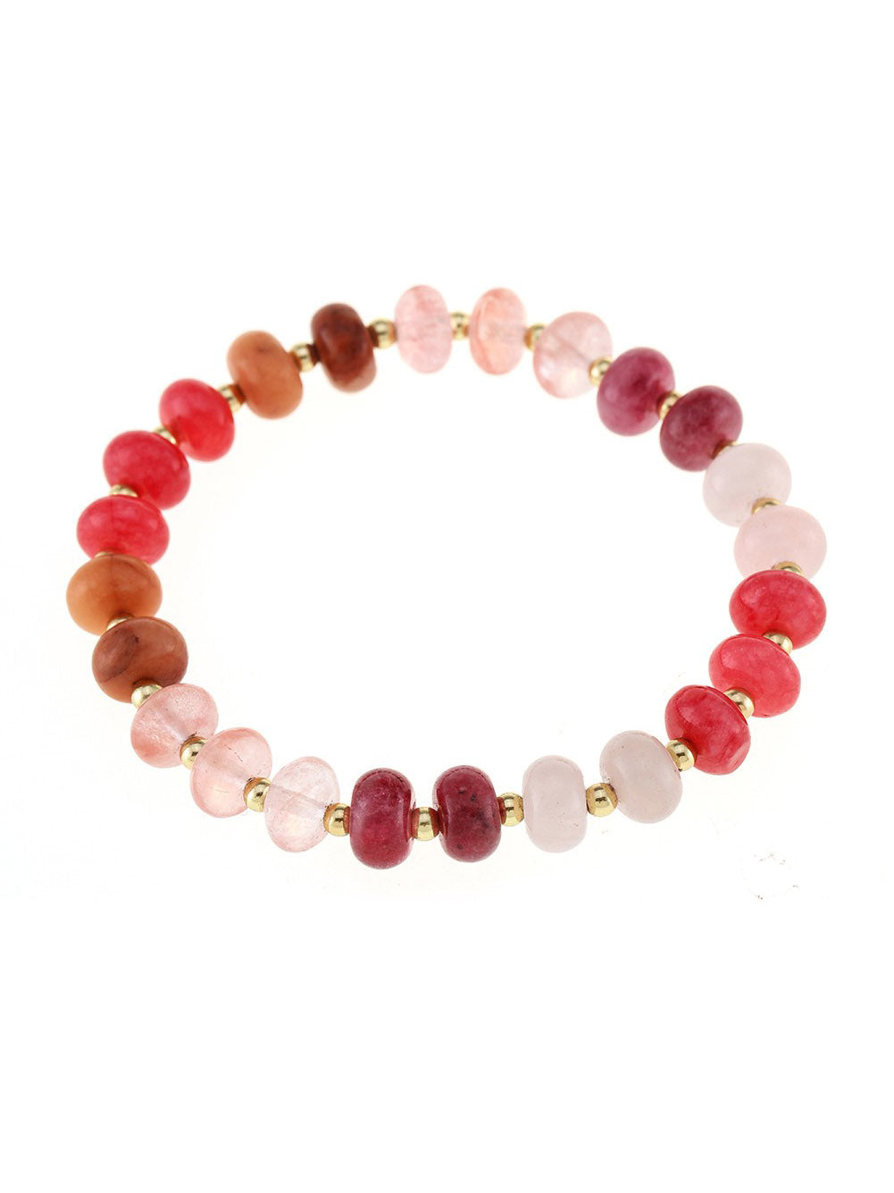 Primrose Agate Bead Stretchy Bracelet