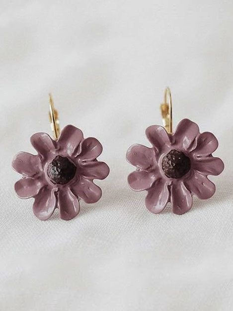 Renaissance Enamel Flower Earrings